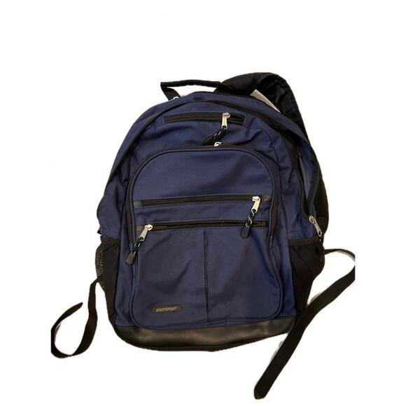 EastSport Navy Blue Backpack with Padded Computer Sleeve - Picture 1 of 4
